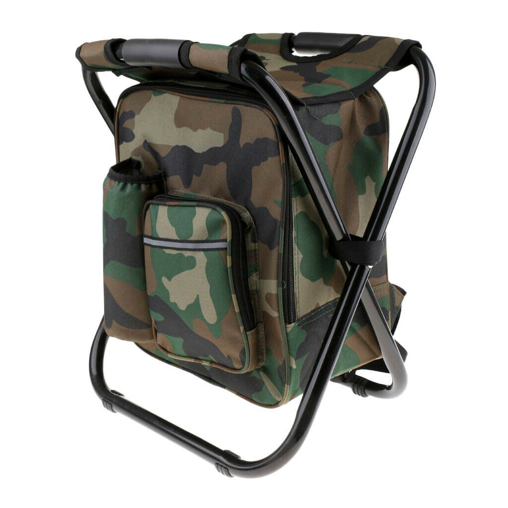 3-in-1 Folding Cooler Backpack Camping Stool